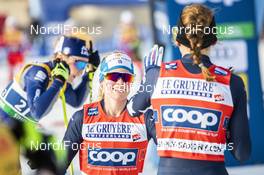 20.12.2020, Dresden, Germany (GER): Jessie Diggins (USA), Sophie Caldwell Hamilton (USA), (l-r)  - FIS world cup cross-country, team sprint, Dresden (GER). www.nordicfocus.com. © Modica/NordicFocus. Every downloaded picture is fee-liable.
