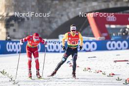 20.12.2020, Dresden, Germany (GER): Thomas Bing (GER), Artem Maltsev (RUS), (l-r)  - FIS world cup cross-country, team sprint, Dresden (GER). www.nordicfocus.com. © Modica/NordicFocus. Every downloaded picture is fee-liable.