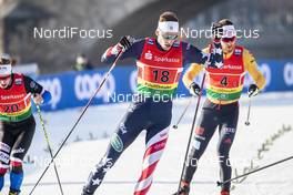 20.12.2020, Dresden, Germany (GER): Kevin Bolger (USA), Thomas Bing (GER), (l-r)  - FIS world cup cross-country, team sprint, Dresden (GER). www.nordicfocus.com. © Modica/NordicFocus. Every downloaded picture is fee-liable.