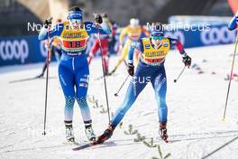 20.12.2020, Dresden, Germany (GER): Eva Urevc (SLO), Laurien Van Der Graaff (SUI), (l-r)  - FIS world cup cross-country, team sprint, Dresden (GER). www.nordicfocus.com. © Modica/NordicFocus. Every downloaded picture is fee-liable.