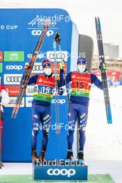 20.12.2020, Dresden, Germany (GER): Francesco De Fabiani (ITA), Federico Pellegrino (ITA), (l-r)  - FIS world cup cross-country, team sprint, Dresden (GER). www.nordicfocus.com. © Modica/NordicFocus. Every downloaded picture is fee-liable.