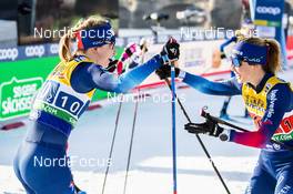 20.12.2020, Dresden, Germany (GER): Nadine Faehndrich (SUI), Laurien Van Der Graaff (SUI), (l-r)  - FIS world cup cross-country, team sprint, Dresden (GER). www.nordicfocus.com. © Modica/NordicFocus. Every downloaded picture is fee-liable.
