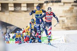 20.12.2020, Dresden, Germany (GER): Sophie Caldwell Hamilton (USA), Lucia Scardoni (ITA), (l-r)  - FIS world cup cross-country, team sprint, Dresden (GER). www.nordicfocus.com. © Modica/NordicFocus. Every downloaded picture is fee-liable.
