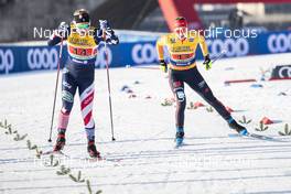 20.12.2020, Dresden, Germany (GER): Hannah Halvorsen (USA), Laura Gimmler (GER), (l-r)  - FIS world cup cross-country, team sprint, Dresden (GER). www.nordicfocus.com. © Modica/NordicFocus. Every downloaded picture is fee-liable.