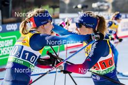 20.12.2020, Dresden, Germany (GER): Nadine Faehndrich (SUI), Laurien Van Der Graaff (SUI), (l-r)  - FIS world cup cross-country, team sprint, Dresden (GER). www.nordicfocus.com. © Modica/NordicFocus. Every downloaded picture is fee-liable.