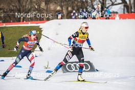 20.12.2020, Dresden, Germany (GER): Katerina Janatova (CZE), Jessie Diggins (USA), (l-r)  - FIS world cup cross-country, team sprint, Dresden (GER). www.nordicfocus.com. © Modica/NordicFocus. Every downloaded picture is fee-liable.