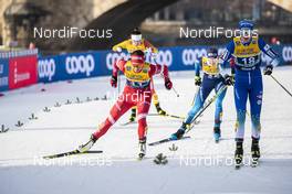 20.12.2020, Dresden, Germany (GER): Natalia Nepryaeva (RUS), Anamarija Lampic (SLO), (l-r)  - FIS world cup cross-country, team sprint, Dresden (GER). www.nordicfocus.com. © Modica/NordicFocus. Every downloaded picture is fee-liable.