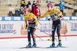 20.12.2020, Dresden, Germany (GER): Laura Gimmler (GER), Sofie Krehl (GER), (l-r)  - FIS world cup cross-country, team sprint, Dresden (GER). www.nordicfocus.com. © Modica/NordicFocus. Every downloaded picture is fee-liable.