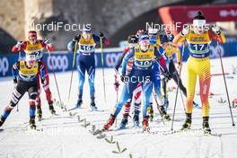 20.12.2020, Dresden, Germany (GER): Dinigeer Yilamujiang (CHN), Nadine Faehndrich (SUI), Tereza Beranova (CZE), (l-r)  - FIS world cup cross-country, team sprint, Dresden (GER). www.nordicfocus.com. © Modica/NordicFocus. Every downloaded picture is fee-liable.