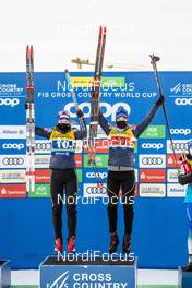 20.12.2020, Dresden, Germany (GER): Laurien Van Der Graaff (SUI), Nadine Faehndrich (SUI), (l-r)  - FIS world cup cross-country, team sprint, Dresden (GER). www.nordicfocus.com. © Modica/NordicFocus. Every downloaded picture is fee-liable.
