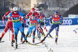 20.12.2020, Dresden, Germany (GER): Renaud Jay (FRA), Lucas Chanavat (FRA), Federico Pellegrino (ITA), (l-r)  - FIS world cup cross-country, team sprint, Dresden (GER). www.nordicfocus.com. © Modica/NordicFocus. Every downloaded picture is fee-liable.