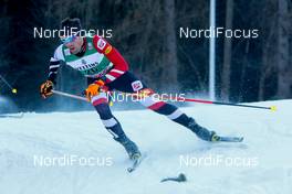 10.01.2020, Val di Fiemme, Italy (ITA): Philipp Orter (AUT) - FIS world cup nordic combined, individual gundersen HS104/10km, Val di Fiemme (ITA). www.nordicfocus.com. © Volk/NordicFocus. Every downloaded picture is fee-liable.