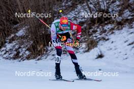 11.01.2020, Val di Fiemme, Italy (ITA): Lukas Greiderer (AUT) - FIS world cup nordic combined, individual gundersen HS104/10km, Val di Fiemme (ITA). www.nordicfocus.com. © Volk/NordicFocus. Every downloaded picture is fee-liable.