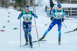 12.01.2020, Val di Fiemme, Italy (ITA): Alessandro Pittin (ITA), Ilkka Herola (FIN) - FIS world cup nordic combined, team sprint HS104/2x7.5km, Val di Fiemme (ITA). www.nordicfocus.com. © Volk/NordicFocus. Every downloaded picture is fee-liable.