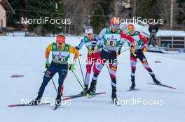 12.01.2020, Val di Fiemme, Italy (ITA): Fabian Riessle (GER), Lukas Greiderer (AUT)  - FIS world cup nordic combined, team sprint HS104/2x7.5km, Val di Fiemme (ITA). www.nordicfocus.com. © Volk/NordicFocus. Every downloaded picture is fee-liable.