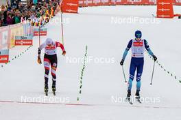 25.01.2020, Oberstdorf, Germany (GER): Martin Fritz (AUT), Eero Hirvonen (FIN) (l-r)  - FIS world cup nordic combined, team HS140/4x5km, Oberstdorf (GER). www.nordicfocus.com. © Volk/NordicFocus. Every downloaded picture is fee-liable.