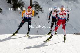 01.02.2020, Seefeld, Austria (AUT): Eric Frenzel (GER), Joergen Graabak (NOR) (l-r)  - FIS world cup nordic combined, individual gundersen HS109/10km, Seefeld (AUT). www.nordicfocus.com. © Volk/NordicFocus. Every downloaded picture is fee-liable.