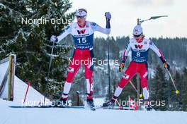 23.02.2020, Trondheim, Norway (NOR): Magnus Krog (NOR), Lars Ivar Skaarset (NOR) (l-r)  - FIS world cup nordic combined, individual gundersen HS138/10km, Trondheim (NOR). www.nordicfocus.com. © Volk/NordicFocus. Every downloaded picture is fee-liable.