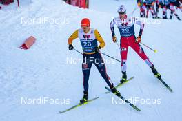 23.02.2020, Trondheim, Norway (NOR): Julian Schmid (GER), Harald Johnas Riiber (NOR) (l-r)  - FIS world cup nordic combined, individual gundersen HS138/10km, Trondheim (NOR). www.nordicfocus.com. © Volk/NordicFocus. Every downloaded picture is fee-liable.