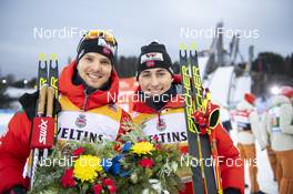 29.02.2020 Lahti, Finland (FIN): Joergen Graabak (NOR), Jarl Magnus Riiber (NOR), (l-r)  - FIS world cup nordic combined, team sprint HS130/2x7.5km, Lahti (FIN). www.nordicfocus.com. © THIBAUT/NordicFocus. Every downloaded picture is fee-liable.