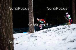 29.02.2020 Lahti, Finland (FIN): Thomas Joebstl (AUT), Espen Bjoernstad (NOR), (l-r)  - FIS world cup nordic combined, team sprint HS130/2x7.5km, Lahti (FIN). www.nordicfocus.com. © Modica/NordicFocus. Every downloaded picture is fee-liable.