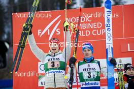 29.02.2020 Lahti, Finland (FIN): Terence Weber (GER), Manuel Faisst (GER), (l-r) - FIS world cup nordic combined, team sprint HS130/2x7.5km, Lahti (FIN). www.nordicfocus.com. © THIBAUT/NordicFocus. Every downloaded picture is fee-liable.