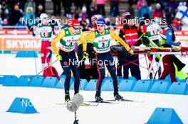 29.02.2020 Lahti, Finland (FIN): Terence Weber (GER), Manuel Faisst (GER), (l-r)  - FIS world cup nordic combined, team sprint HS130/2x7.5km, Lahti (FIN). www.nordicfocus.com. © Modica/NordicFocus. Every downloaded picture is fee-liable.