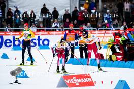 29.02.2020 Lahti, Finland (FIN): Joergen Graabak (NOR), Jarl Magnus Riiber (NOR), (l-r)  - FIS world cup nordic combined, team sprint HS130/2x7.5km, Lahti (FIN). www.nordicfocus.com. © Modica/NordicFocus. Every downloaded picture is fee-liable.