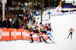29.02.2020 Lahti, Finland (FIN): Lukas Klapfer (AUT), Thomas Joebstl (AUT), (l-r)  - FIS world cup nordic combined, team sprint HS130/2x7.5km, Lahti (FIN). www.nordicfocus.com. © Modica/NordicFocus. Every downloaded picture is fee-liable.