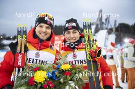 29.02.2020 Lahti, Finland (FIN): Joergen Graabak (NOR), Jarl Magnus Riiber (NOR), (l-r)  - FIS world cup nordic combined, team sprint HS130/2x7.5km, Lahti (FIN). www.nordicfocus.com. © THIBAUT/NordicFocus. Every downloaded picture is fee-liable.