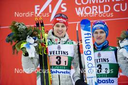 29.02.2020 Lahti, Finland (FIN): Terence Weber (GER), Manuel Faisst (GER), (l-r) - FIS world cup nordic combined, team sprint HS130/2x7.5km, Lahti (FIN). www.nordicfocus.com. © THIBAUT/NordicFocus. Every downloaded picture is fee-liable.