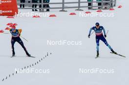 07.03.2020, Oslo, Norway (NOR): Fabian Riessle (GER), Ilkka Herola (FIN) (l-r)  - FIS world cup nordic combined, individual gundersen HS134/10km, Oslo (NOR). www.nordicfocus.com. © Volk/NordicFocus. Every downloaded picture is fee-liable.