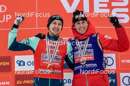 07.03.2020, Oslo, Norway (NOR): Ilkka Herola (FIN), Jarl Magnus Riiber (NOR) (l-r)  - FIS world cup nordic combined, individual gundersen HS134/10km, Oslo (NOR). www.nordicfocus.com. © Volk/NordicFocus. Every downloaded picture is fee-liable.