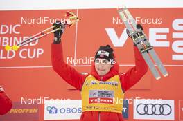 07.03.2020, Oslo, Norway (NOR): Jarl Magnus Riiber (NOR), (l-r) - FIS world cup nordic combined, individual gundersen HS134/10km, Oslo (NOR). www.nordicfocus.com. © THIBAUT/NordicFocus. Every downloaded picture is fee-liable.