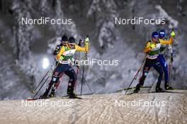 29.11.2020, Ruka, Finland (FIN): Fabian Riessle (GER), Manuel Faisst (GER), (l-r)  - FIS world cup nordic combined men, individual gundersen HS142/10km, Ruka (FIN). www.nordicfocus.com. © Modica/NordicFocus. Every downloaded picture is fee-liable.