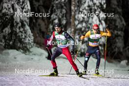 29.11.2020, Ruka, Finland (FIN): Yoshito Watabe (JPN), Terence Weber (GER), (l-r)  - FIS world cup nordic combined men, individual gundersen HS142/10km, Ruka (FIN). www.nordicfocus.com. © Modica/NordicFocus. Every downloaded picture is fee-liable.