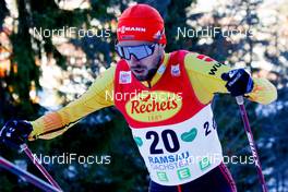 19.12.2020, Ramsau, Austria (AUT): Johannes Rydzek (GER) - FIS world cup nordic combined men, individual gundersen HS98/10km, Ramsau (AUT). www.nordicfocus.com. © Volk/NordicFocus. Every downloaded picture is fee-liable.