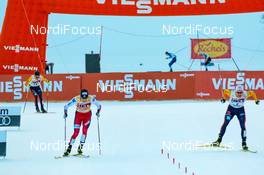 20.12.2020, Ramsau, Austria (AUT): Jarl Magnus Riiber (NOR), Vinzenz Geiger (GER) (l-r)  - FIS world cup nordic combined men, individual gundersen HS98/10km, Ramsau (AUT). www.nordicfocus.com. © Volk/NordicFocus. Every downloaded picture is fee-liable.