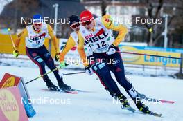 20.12.2020, Ramsau, Austria (AUT): Manuel Faisst (GER), Eric Frenzel (GER) (l-r)  - FIS world cup nordic combined men, individual gundersen HS98/10km, Ramsau (AUT). www.nordicfocus.com. © Volk/NordicFocus. Every downloaded picture is fee-liable.