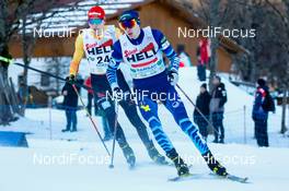 20.12.2020, Ramsau, Austria (AUT): Terence Weber (GER), Ilkka Herola (FIN) (l-r)  - FIS world cup nordic combined men, individual gundersen HS98/10km, Ramsau (AUT). www.nordicfocus.com. © Volk/NordicFocus. Every downloaded picture is fee-liable.