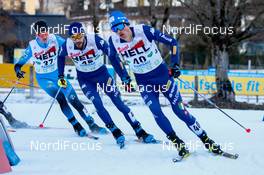 20.12.2020, Ramsau, Austria (AUT): Matteo Baud (FRA), Raffaele Buzzi (ITA), Samuel Costa (ITA) (l-r)  - FIS world cup nordic combined men, individual gundersen HS98/10km, Ramsau (AUT). www.nordicfocus.com. © Volk/NordicFocus. Every downloaded picture is fee-liable.