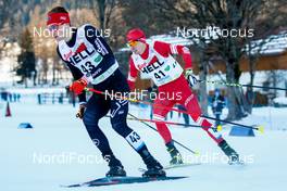 20.12.2020, Ramsau, Austria (AUT): Ben Loomis (USA), Szczepan Kupczak (POL) (l-r)  - FIS world cup nordic combined men, individual gundersen HS98/10km, Ramsau (AUT). www.nordicfocus.com. © Volk/NordicFocus. Every downloaded picture is fee-liable.