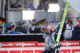01.01.2020, Garmisch, Germany (GER): Karl Geiger (GER), Markus Eisenbichler (GER) - FIS world cup ski jumping, four hills tournament, individual HS142, Garmisch (GER). www.nordicfocus.com. © Tumashov/NordicFocus. Every downloaded picture is fee-liable.