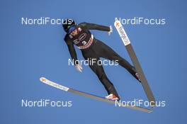 11.01.2020, Val di Fiemme, Italy (ITA): Sabirzhan Muminov (KAZ) - FIS world cup ski jumping, individual HS135, Val di Fiemme (ITA). www.nordicfocus.com. © Modica/NordicFocus. Every downloaded picture is fee-liable.