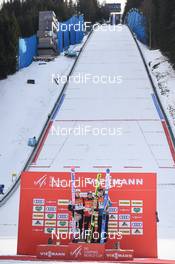 16.02.2020, Tauplitz/Bad Mitterndorf, Austria (AUT): Stefan Kraft (AUT), Ryoyu Kobayashi (JPN), Timi Zajc (SLO) - FIS world cup ski flying, individual HS235, Tauplitz/Bad Mitterndorf (AUT). www.nordicfocus.com. © Tumashov/NordicFocus. Every downloaded picture is fee-liable.