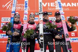 07.03.2020, Oslo, Norway (NOR): Forfang Johann Andre (NOR), Johansson Robert (NOR), Tande Daniel Andre (NOR),  Lindvik Marius (NOR) - FIS world cup ski jumping, team HS134, Oslo (NOR). www.nordicfocus.com. © THIBAUT/NordicFocus. Every downloaded picture is fee-liable.