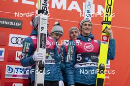 07.03.2020, Oslo, Norway (NOR): Jelar Ziga (SLO), Zajc Timi (SLO), Lanisek Anze (SLO),  Prevc Peter (SLO) - FIS world cup ski jumping, team HS134, Oslo (NOR). www.nordicfocus.com. © THIBAUT/NordicFocus. Every downloaded picture is fee-liable.