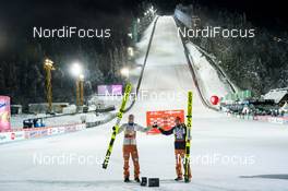 12.12.2020, Planica, Slovenia (SLO): Karl Geiger (GER), Markus Eisenbichler (GER) - FIS world championships ski flying men, individual HS240, Planica (SLO). www.nordicfocus.com. © Thibaut/NordicFocus. Every downloaded picture is fee-liable.