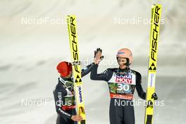 12.12.2020, Planica, Slovenia (SLO): Markus Eisenbichler (GER), Karl Geiger (GER), (l-r)  - FIS world championships ski flying men, individual HS240, Planica (SLO). www.nordicfocus.com. © Thibaut/NordicFocus. Every downloaded picture is fee-liable.