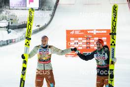 12.12.2020, Planica, Slovenia (SLO): Karl Geiger (GER), Markus Eisenbichler (GER) - FIS world championships ski flying men, individual HS240, Planica (SLO). www.nordicfocus.com. © Thibaut/NordicFocus. Every downloaded picture is fee-liable.